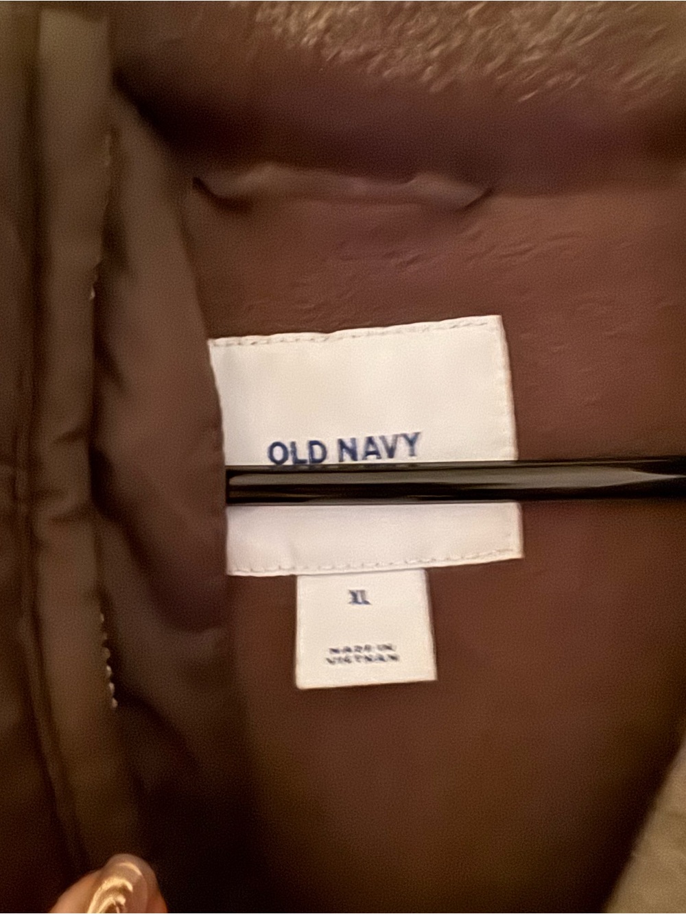 Old Navy Men's Brown Quilted Puffer Jacket